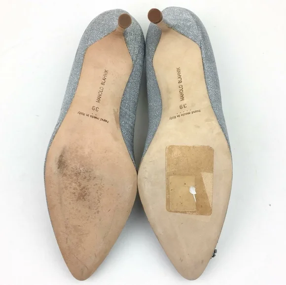 MANOLO BLAHNIK Hangisi Jeweled Pointed Toe Pump - Picture 10 of 13